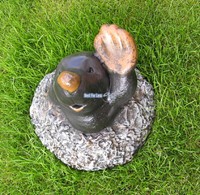 Maulwurf Figur Gartenzwerg Statue Gartenfigur HüGel Lustig Winkend Gartenfigur