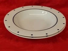 2 Sasaki Metropolis Black Rimmed Soup Bowls
