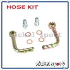 M12x1.25 Turbo Water Pipe Kit 90 Deg Mitsubishi TD02 TD03 TD04 TF035HM 1/2" Hose