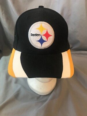 Vintage Twins Enterprise Pittsburgh Steelers NFL Snapback Hat Tri-Colored Brim