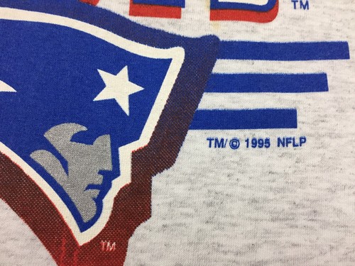 VTG 90's 1995 Logo Athletic NFL New England Patriots 3/4 Sleeve T-Shirt XL Retro - 第 4/7 張圖片