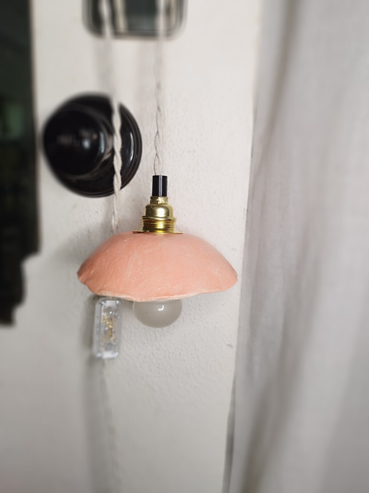 Plafonnier coupelle orange ajouré | Luminaire modulable 3 fonctions
