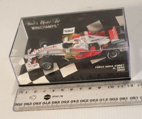 FORCE INDIA VJM01 #20 A. Sutil 2008 1/43 Scale F1 Car by MINICHAMPS 400080020. - Picture 8 of 8