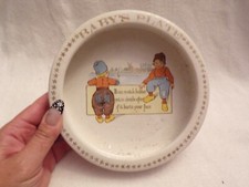 VTG Baby's Plate Semi Porcelain