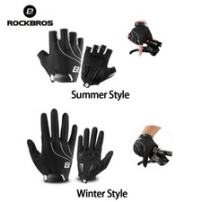 ROCKBROS Bicycle Full-finger/Half-finger Cycling Touch Screen Gloves Black White