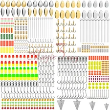 9 Models DIY Spinner Making Kit Fishing Blades Shaft Hooks Clevis Lure Supplies 