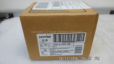 Qty 25 - Leviton 41292-2BI 2U MOS Ivory Blank Module