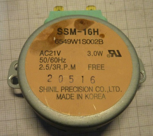 SSM-16H Mikrowelle Drehteller Motor Microwelle Teller Motor 6549W1S002B 20516