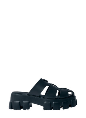 PRADA Black Rubber Slide Sandals New & Authentic