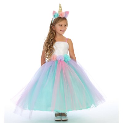 unicorn dress birthday Unicorn Pastel Polka Dot Twirl Dress main image 0