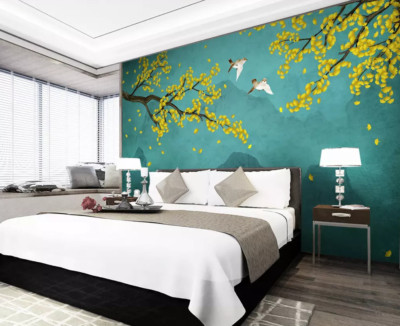 3D Yellow Branch 9225 Wallpaper Mural Wall Print Wall Wallpaper Murals US Coco