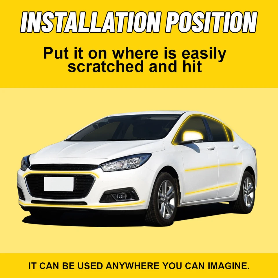 Chrome Trim Molding, Side Body Trim for Strip Car/Truck Bumper Door Window Guard - Image 4 of 4