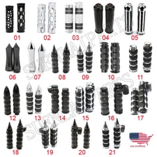 Motorcycle 1" Handle Bar Hand Grips For Harley Honda Yamaha Suzuki Kawasaki