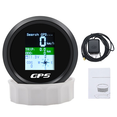 85mm Digital GPS Tachometer Geschwindigkeitsmes Für Auto Boot km/h mph knot