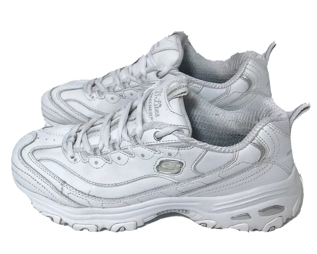 Skechers memory foam sales womens silver