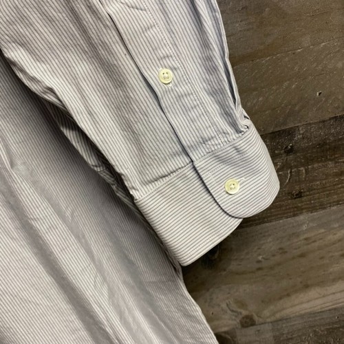 Jos A Bank Blue White Black Striped Button Down Dress Shirt Mens 16.5-36 - Picture 3 of 5
