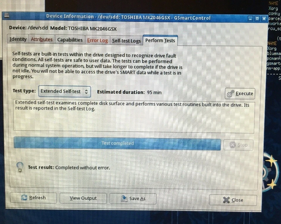 Toshiba 200GB 2.5" Laptop HDD HARD DRIVE MK2046GSX SEE DIAGNOSTIC PICS - Image 3 of 3