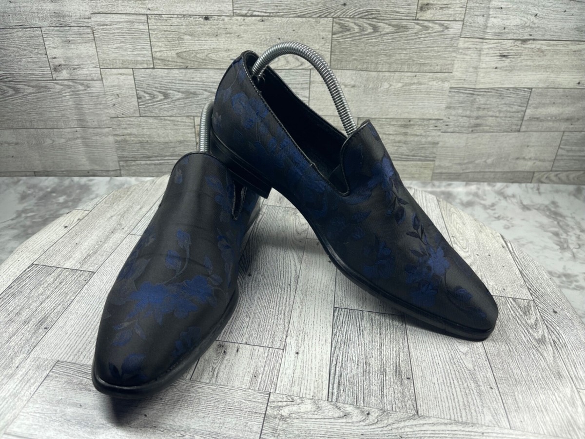 Giorgio Brutini Loafers Men 8 D Winter Shoes Blue Floral  display picture 2