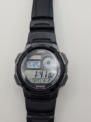 CASIO AE-1000W 3198 Men's World Time Digital WR 100M Watch