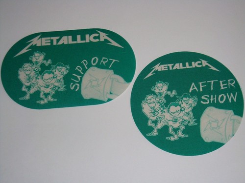 METALLICA 2 UNUSED BACKSTAGE TICKET PASSES Summer Sanitarium pass Green USA - Picture 2 of 3