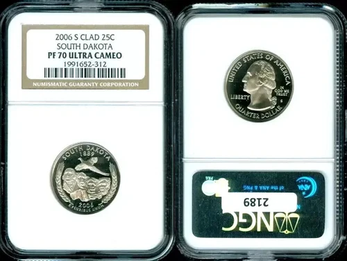 2006-S SOUTH DAKOTA CLAD QUARTER 25C NGC PF 70 ULTRA CAMEO DETAILED PROOF COIN