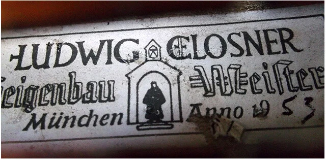 OLD GERMAN VIOLIN LUDWIG CLOSNER 1953 -video- ANTIQUE MASTER バイオリン скрипка 121 - Image 3 of 4