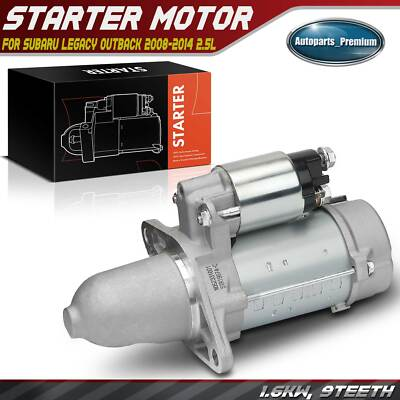 #ad #ad Starter Motor for Subaru Legacy Outback 2008 2014 2.5L Manual 1.6KW 12V CCW 9T $115.49