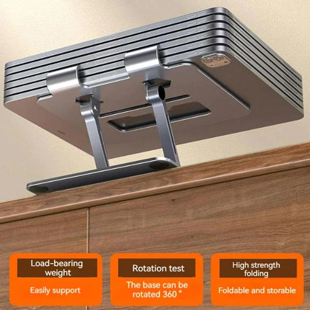 Adjustable Ergonomic Aluminum Laptop Stand for Desk with Foldable Design