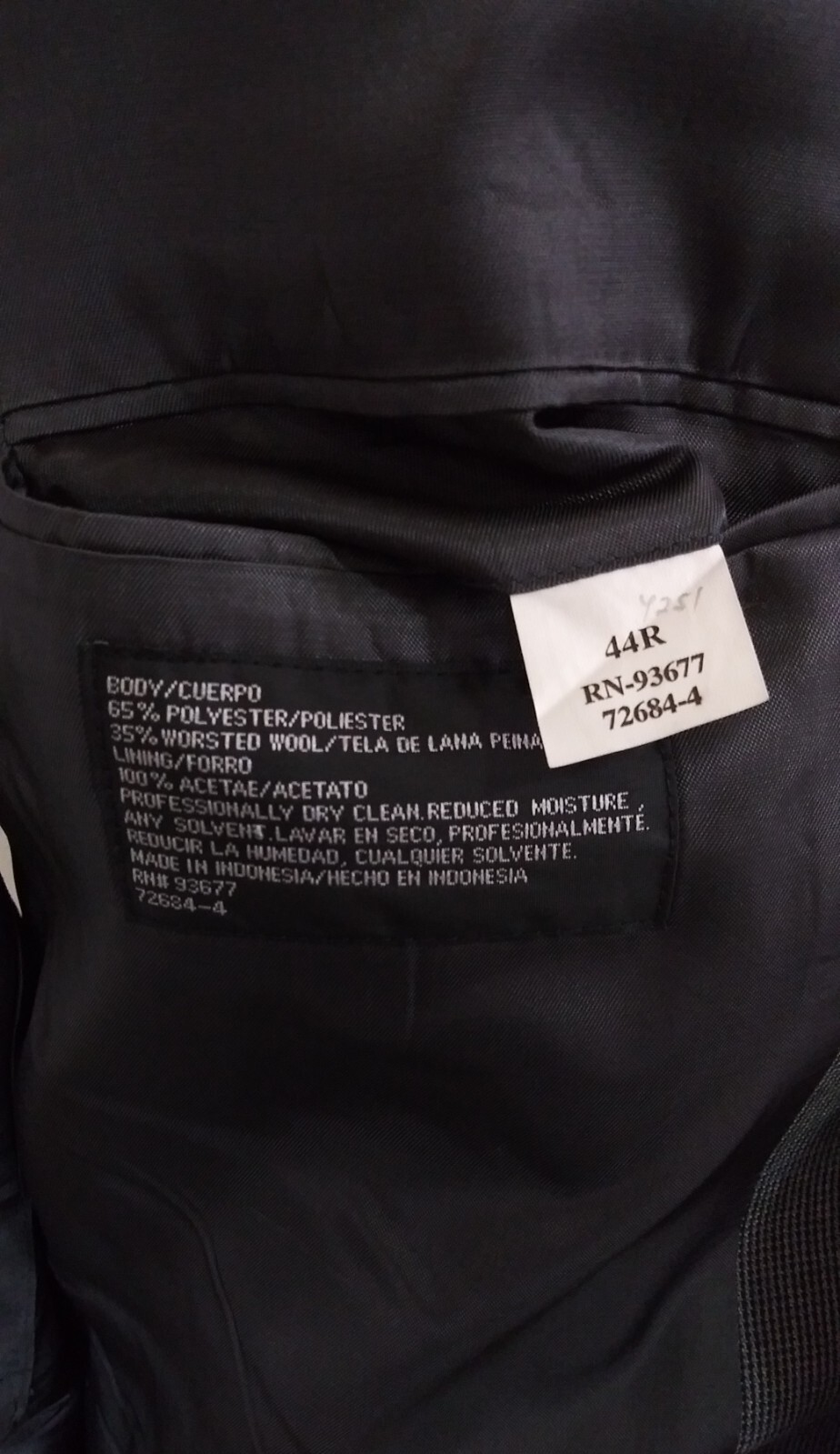 Stafford Two Button Houndstooth Check Gray Blue W… - image 9