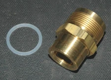  1"-20 ROCHESTER 2 & 4 BARREL FUEL INLET FITTING & GASKET OEM #7024281 BRASS  