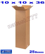 25 - 10x10x36 Cardboard Boxes 32-ECT Mailing Packing Shipping Corrugated Carton