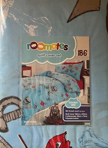 Pirate Skull Sword Double Quilt Cover & Pillowcases Brand New Express - Picture 2 of 3