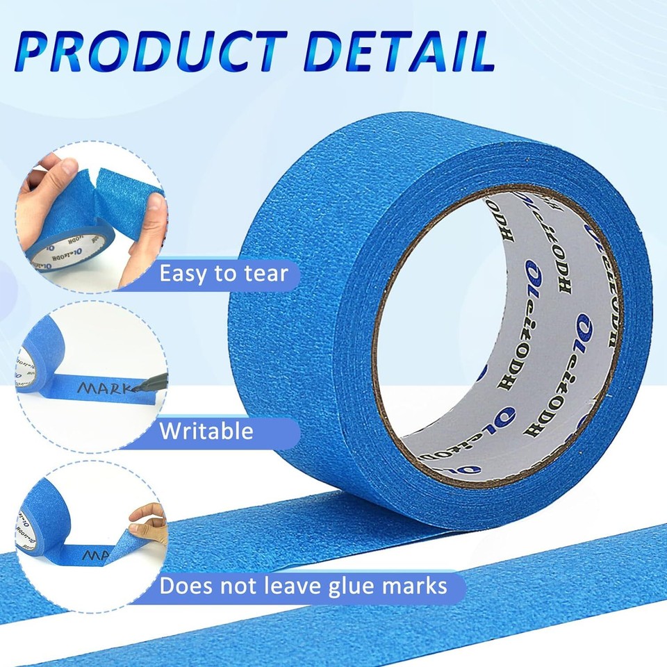 12 Rolls Blue Painters Tape Bulk 2 inch x 660 Yards, Painters Masking Tape No eBay
