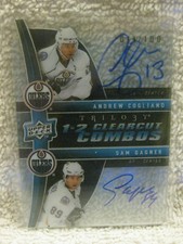 2009-10 UPPER DECK TRILOGY SAM GAGNER ANDREW COGLIANO #CC2-CG DUAL AUTO 014/100