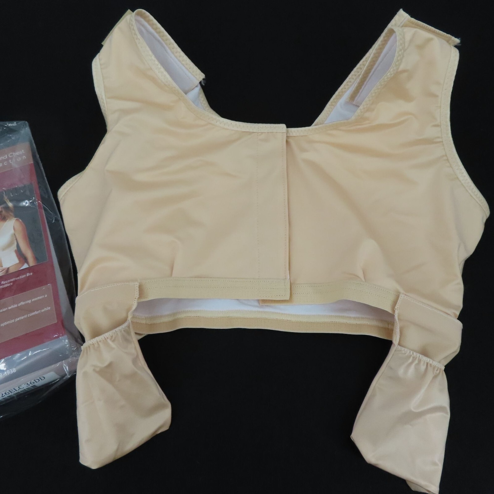 Sujetador deportivo de reconstrucción Caromed 36DD 2-8126EL soportes para bombillas champán EE. UU.