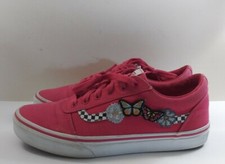 VANS Off the Wall Shoes Size US MISSY 6, Hot Pink Flower Checkered 500714