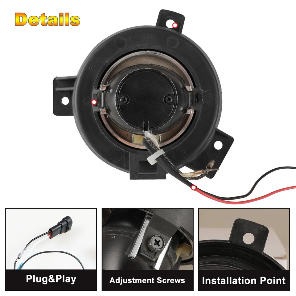 For 2001 2002 2003 Ford Ranger Fog Lights Projector Front Bumper Lamps Pair - Image 3 of 4