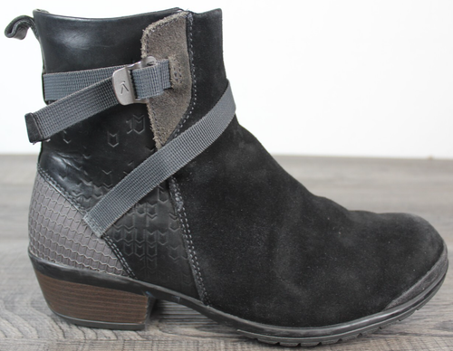 Keen halbhohe Damen-Stiefeletten schwarz grau Morrison Veloursleder US 10 - Bild 4 von 17