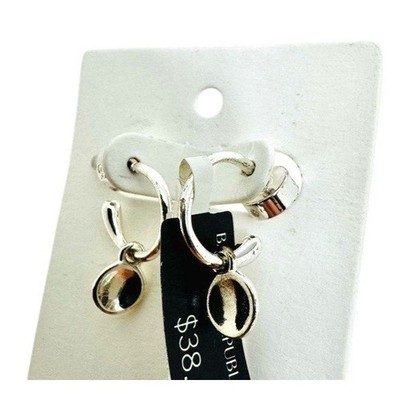 New Banana Republic Silver Dangle Spoon Charm Earrings