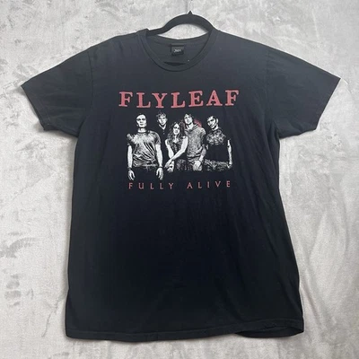 Flyleaf Shirt Women Large Black Rock Band Graphic Tee Music Tour Fully Alive Y2K - Image 1 of 4