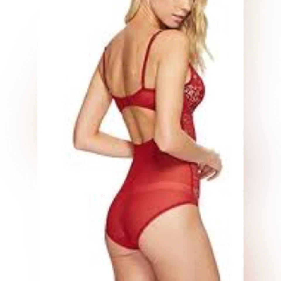 DKNY красный кружевной белье боди XL - Изображение 2 из 4