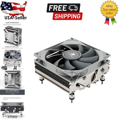 X47 Low Profile CPU Cooler 47mm with 92mm Silent PWM Fan for ITX Builds