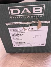 Water Pump DAB Eurinox 30/30 M New Unused But Box Is Open