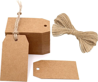 200Stk GeschenkanhäNger Kraftpapier AnhäNger Etiketten Tags 4X7Cm AnhäNger Etike