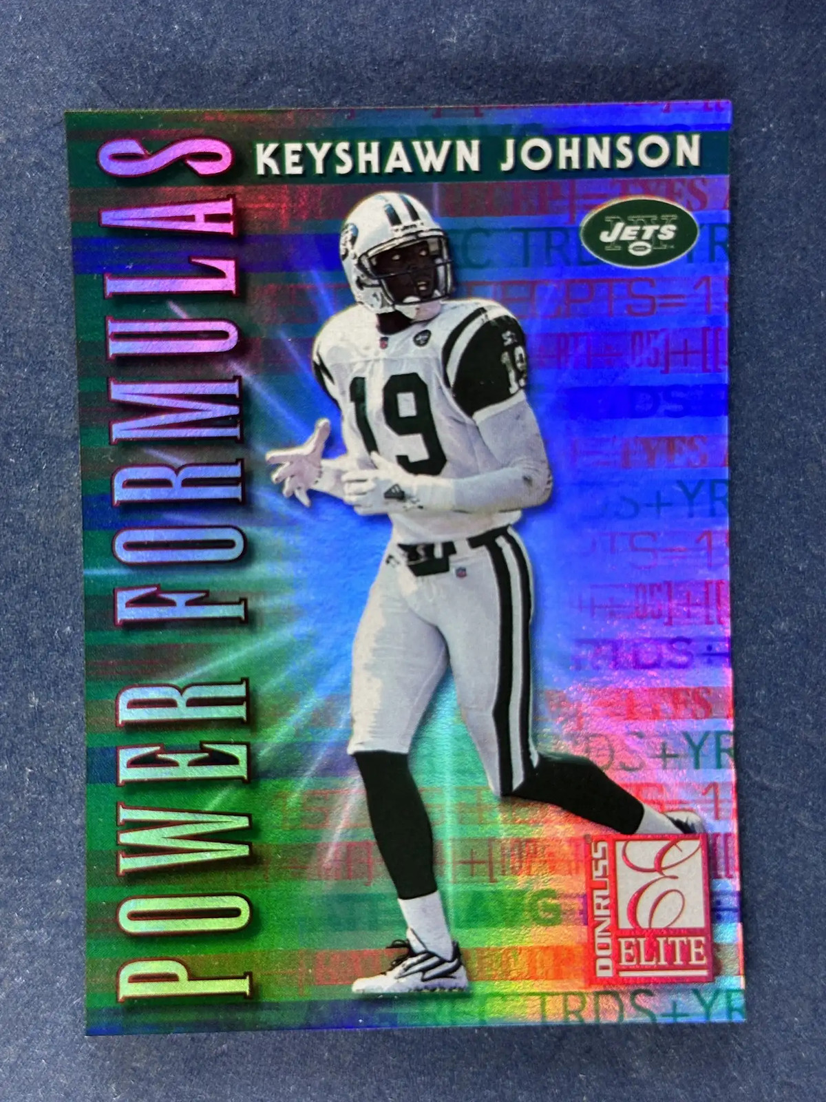 1999 Donruss Elite Power Formulas #19 Keyshawn Johnson Jets /3500