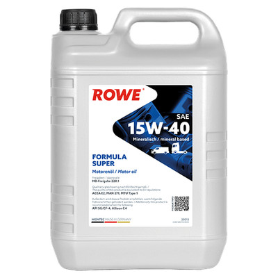 15W-40 Motorenöl ROWE HIGHTEC FORMULA SUPER 5L für MB 228.1 MAN 271 ACEA E2