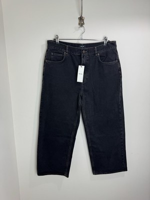 ME+EM Straight Cropped Relaxed Jeans UK 14 Warm Black Denim Damen Gr. 32 Neu