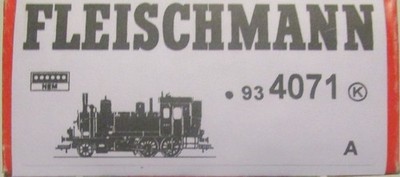 Fleischmann 93 4071 A, Exportmodell Österreich, wie neu in OVP (?)