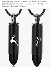 Bullet Dad Urn Necklace for Ashes Celtic Cross Keepsake Cremation Men