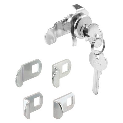 Multipurpose Mailbox Lock, Counter Clockwise Opening, Nickel Plated, Silver